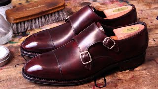 Unboxing Review and Mirror Shine on TLB Mallorca custom MTO Monkstraps [upl. by Gery]