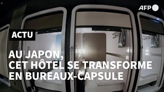 Au Japon les hôtelscapsule se muent en quotbureauxcapsulequot  AFP [upl. by Tully]