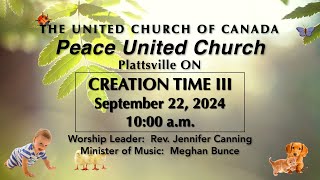 Peace United Church September 22 2024 [upl. by Patience]