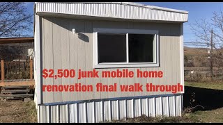 Junk mobile home renovation final walkthrough [upl. by Frulla]