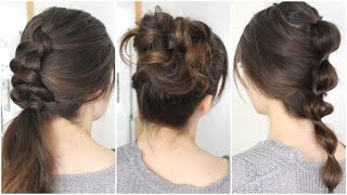 3 Easy Heat Free Hairstyles [upl. by Craner818]