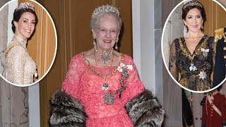 Dronning Margrethe Mary og Marie strålede til nytårskur og taffel [upl. by Hayyim]