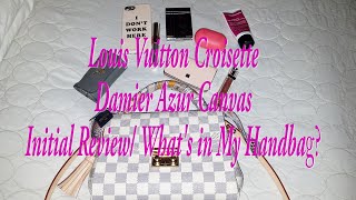 Louis Vuitton Croisette Initial ReviewWhats In My Handbag Girl Boss Beauty [upl. by Eecram974]