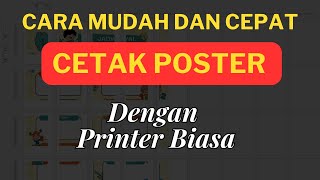 Cara Cetak Poster atau Banner di Printer Biasa [upl. by Aerol219]