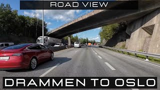 Drammen  Oslo road view DJI Osmo action 4 [upl. by Eybbob609]