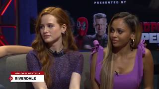 Lili Reinhart Cole Sprouse Madelaine Petsch and Vanessa Morgan impersonating Cheryl Blossom [upl. by Eyahc793]