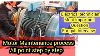 Industrial Motor Preventive Maintenance processgulf electrical technician interview questions [upl. by Aschim]