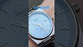 New Tissot PRX Ice Blue Powermatic 80 Is this the best dial so far for the PRX shorts [upl. by Zerep]