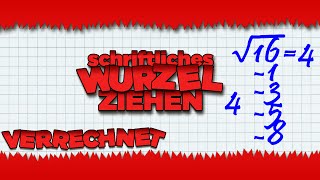 schriftliches Wurzelziehen  Ganz einfach  HD Deutsch [upl. by Enowtna]