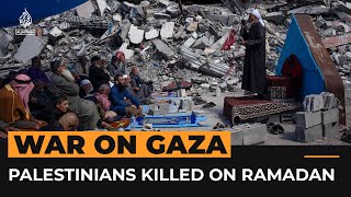 Palestinians killed in Israeli bombing of Gaza as Ramadan begins  Al Jazeera Newsfeed [upl. by Hax]