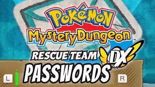 ALL 75 Wonder Mail Passwords  Pokemon Mystery Dungeon Rescue Team DX [upl. by Eiramanin]