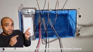 How to Install Two Light Switches from One Power Source line [upl. by Inajar432]