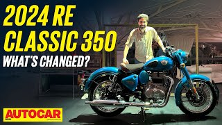 2024 Royal Enfield Classic 350  New colors customisations features  Walkaround  Autocar India [upl. by Aelanej805]