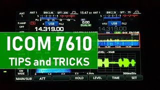 ICOM IC7610 Tips amp Tricks with the screen [upl. by Doralyn424]