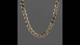 9ct Yellow Gold Solid Italian Made Curb Chain  35mm [upl. by Aical]