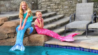 Trinity and Madison Turn Into MakeBelieve Mermaids [upl. by Market]