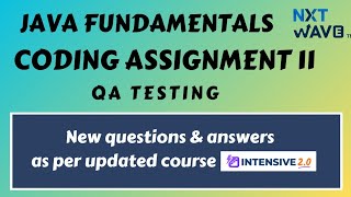 Coding Assignment 11  Java fundamentals  QA Testing  CCBP  Nextwave ccbp ccbpacademy ccbpians [upl. by Enom]