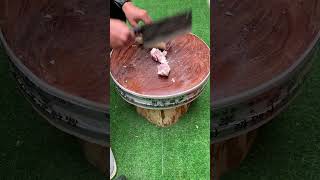 Satisfying meat cutting skill in knife  Powerful of knife sharp shorts2101 [upl. by Dreher]