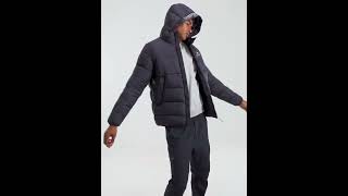 NAPAPIJRI Anders Padded Jacket Hooded Shiny Black Men  JD Sports [upl. by Yrocej924]