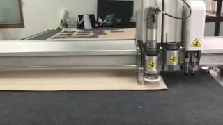 Material IECHO PU digital cutting machine [upl. by Olnek]