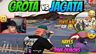 TRETA DE PISTA GROTA x JAGATA🔥 HAYES CONTRA PINK DEMONS😱 CLIPES ENGRAÇADOS😂  COMPLEXO CLIPES [upl. by Ainival]