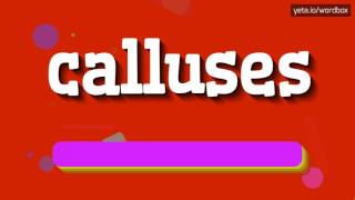 CALLUSES  HOW TO PRONOUNCE IT [upl. by Asirram]