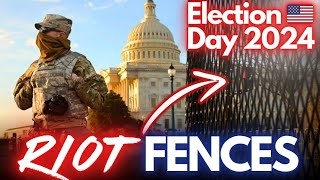 RIOT FENCES Washington DC ELECTION Trump amp Kamala LIVE [upl. by Bear]