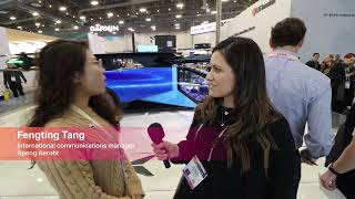 CES 2024 Fengting Tang explains Xpeng Aeroht eVTOL Flying Car  Covestro [upl. by Jillana]