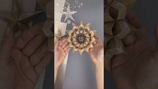 DIY 3D snowflake paperart christmasdecorations snowflakes papercut moitoiart papercraft [upl. by Llenrub]