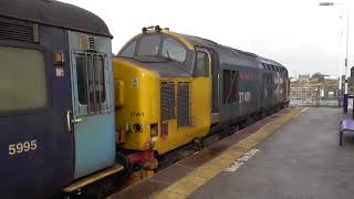 DRS Class 37 No 37401 Mary Queen of Scots at Carlisle and Bootle  22nd Jan 2018 [upl. by Sianna]