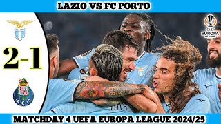 LAZIO VS FC PORTO  21  Matchday 4 UEFA Europa League 202425 [upl. by Yolanthe83]