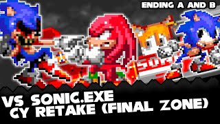 FNF  Vs SonicEXE RETAKE Confronting Yourself Final Zone  Ending A B  GameOver  ModsHard [upl. by Lasyrc]