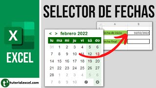 Insertar un CALENDARIO o SELECTOR DE FECHAS en Excel 📅 [upl. by Odnumyar]