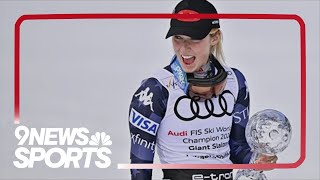 Watch Vail celebrates Mikaela Shiffrin after recordsetting wins [upl. by Tnecillim553]