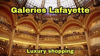 🇫🇷 Paris luxury shopping  Galeries Lafayette Haussmann 🚶 [upl. by Malamud]