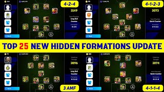 Top 25 Hidden Formations Update In eFootball 2024 Mobile  424 Formation Available 🤔 [upl. by Duky]