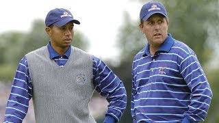 Tiger Woods and Phil Mickelson 2004 Ryder Cup highlights [upl. by Akimahs564]