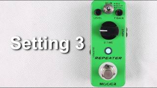 Mooer Repeater Digital Delay Micro Pedal [upl. by Llertac]