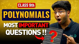 Class 9th Polynomials  Most Important Questions 🔥  shobhitnirwan17 [upl. by Drawyeh729]