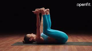 How to Do Happy Baby Pose  Ananda Balasana  Yoga52 on Openfit [upl. by Hayotal]