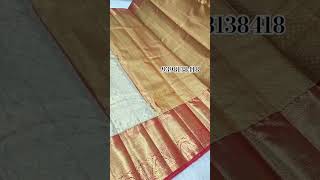 14499🪷 Pure Handloom Kanchipattu Bridal tissue Saree1gram gold jari weaving direct weaver 2 Customer [upl. by Enra]