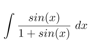 Integral of sinx1sinx Weierstrass substitution [upl. by Annaoi239]