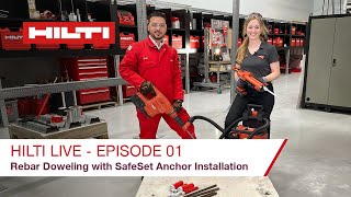 Hilti Live  Episode 01  Rebar Doweling with SafeSet Anchor Installation [upl. by Krute]