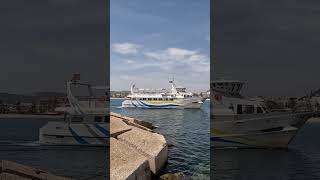 Ferry arriving in Javea for return trip to Denia in Spain javea denia ferry [upl. by Lysander]