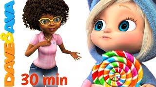 🍭 Ava Ava Yes Mama  Johny Johny Yes Papa  Nursery Rhymes Collection 30 min from Dave and Ava🍭 [upl. by Ahseat]