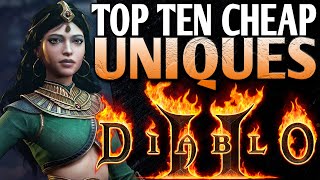 Top 10 Beginner Sorceress Unique Items in Diablo 2 Resurrected [upl. by Dloreg]