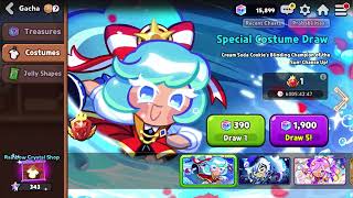 Cream Soda Featured Costume Gacha  Cookie Run Ovenbreak [upl. by Obbard]