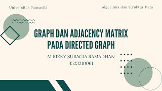 Adjacency Matrix Directed Graph [upl. by Pacifa]