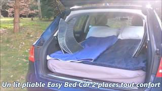 Lit confort et pliable Easy Bed Car  dormir dans une berline Audi A4 break [upl. by Airekat]