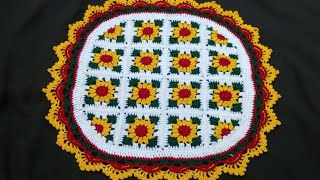 crochet thalposh rumal table mat sousplat placemats table cloth doily [upl. by Aitercul]